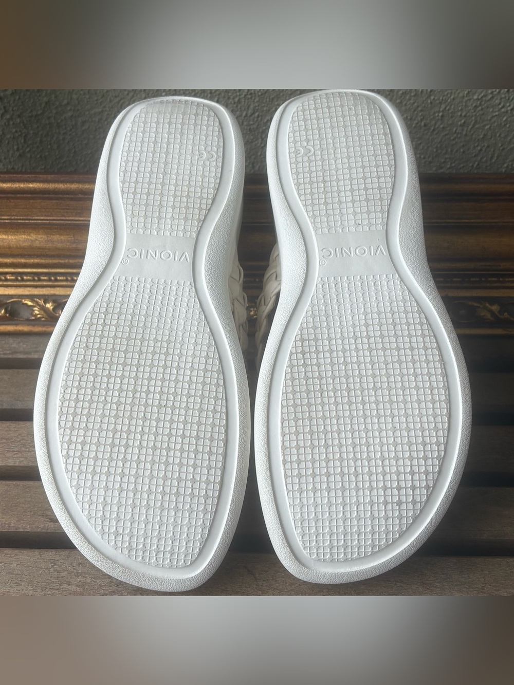 Vionic White Braided Platform Sandals - Women's size 10 - Picture 4 of 8